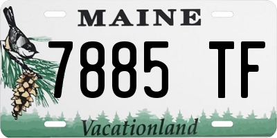 ME license plate 7885TF