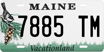 ME license plate 7885TM