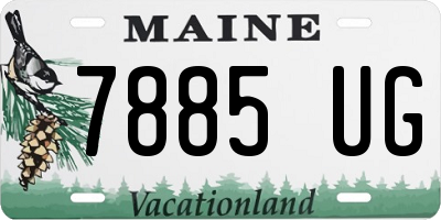 ME license plate 7885UG