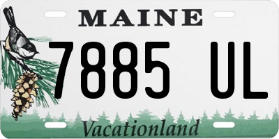 ME license plate 7885UL