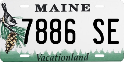 ME license plate 7886SE