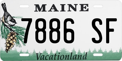 ME license plate 7886SF