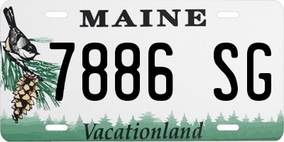 ME license plate 7886SG