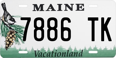 ME license plate 7886TK
