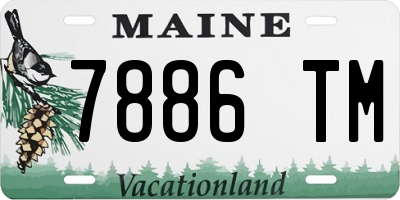 ME license plate 7886TM