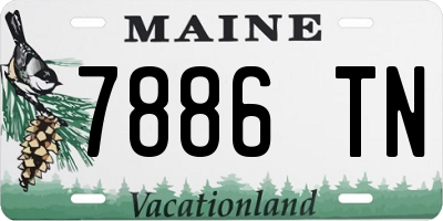 ME license plate 7886TN