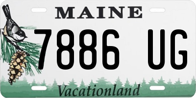 ME license plate 7886UG