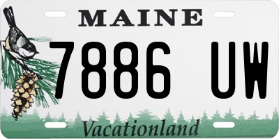 ME license plate 7886UW