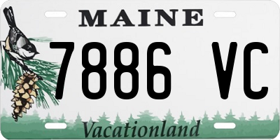 ME license plate 7886VC
