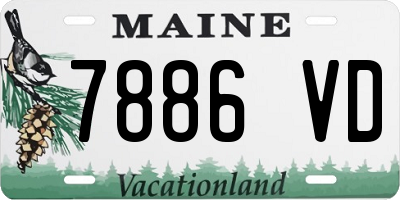 ME license plate 7886VD