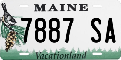 ME license plate 7887SA