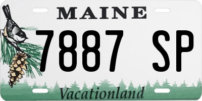 ME license plate 7887SP