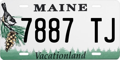 ME license plate 7887TJ