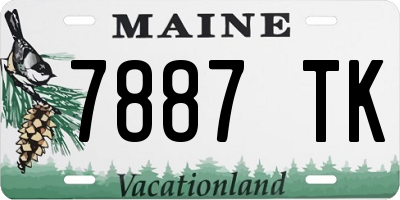ME license plate 7887TK