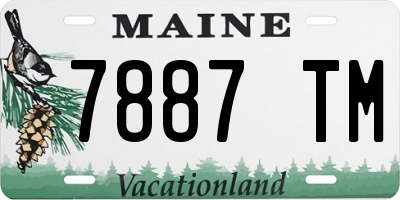 ME license plate 7887TM