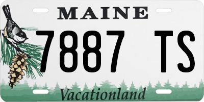 ME license plate 7887TS