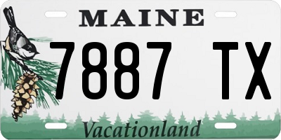 ME license plate 7887TX