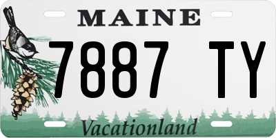 ME license plate 7887TY