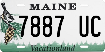 ME license plate 7887UC
