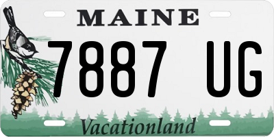 ME license plate 7887UG