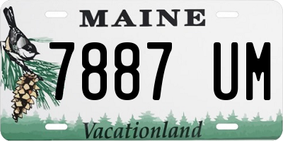 ME license plate 7887UM