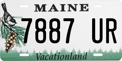 ME license plate 7887UR