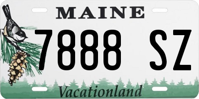 ME license plate 7888SZ