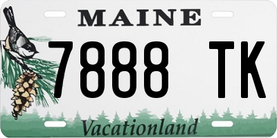 ME license plate 7888TK