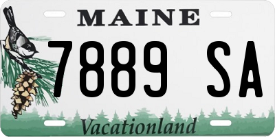 ME license plate 7889SA