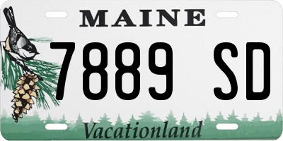ME license plate 7889SD