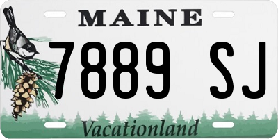 ME license plate 7889SJ