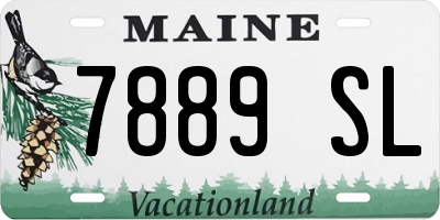 ME license plate 7889SL