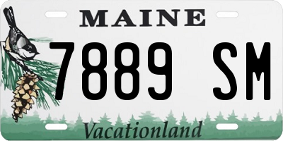 ME license plate 7889SM
