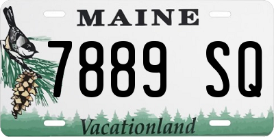 ME license plate 7889SQ