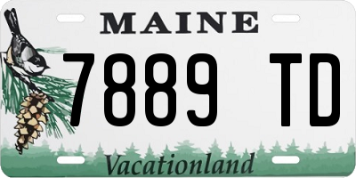 ME license plate 7889TD