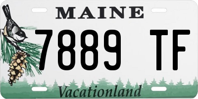 ME license plate 7889TF