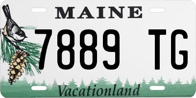 ME license plate 7889TG
