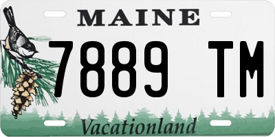 ME license plate 7889TM