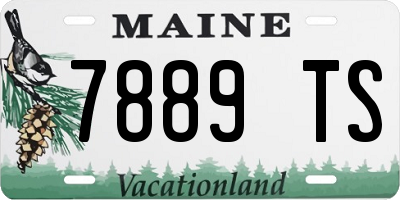 ME license plate 7889TS
