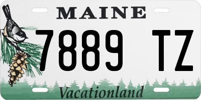 ME license plate 7889TZ
