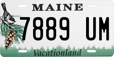 ME license plate 7889UM