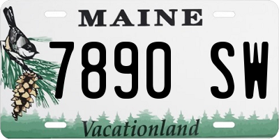 ME license plate 7890SW
