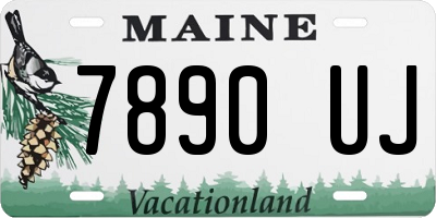 ME license plate 7890UJ