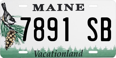 ME license plate 7891SB