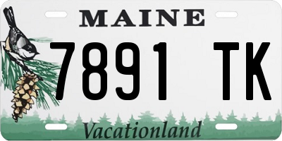 ME license plate 7891TK