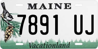 ME license plate 7891UJ