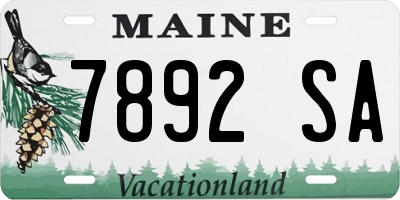 ME license plate 7892SA