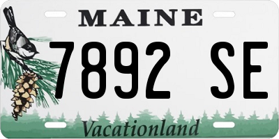 ME license plate 7892SE