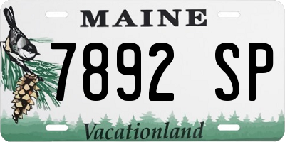 ME license plate 7892SP