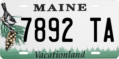 ME license plate 7892TA